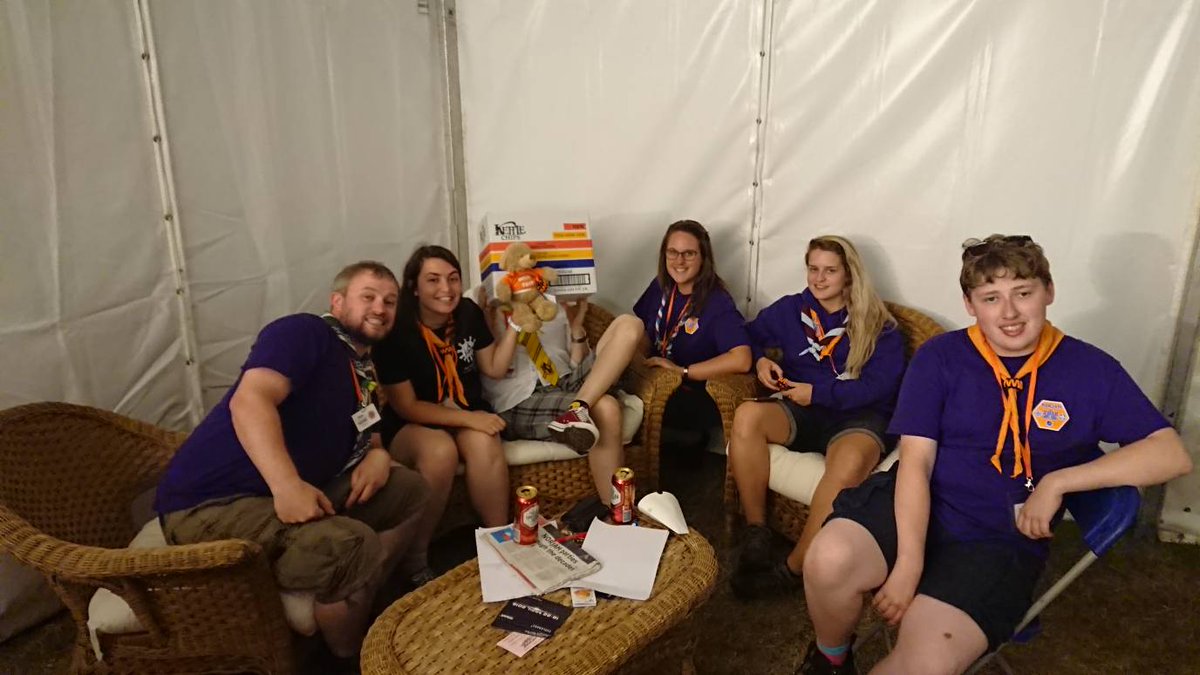 00s2018's tweet photo. Brilliant quiz in Rehab on the 00s Subcamp for Staff this evening. Pleased to award Quizzers of Nazareth our fantastic prize - crisps and woggles!
#NS #Norjam2018 https://t.co/sxaVzeRfqS