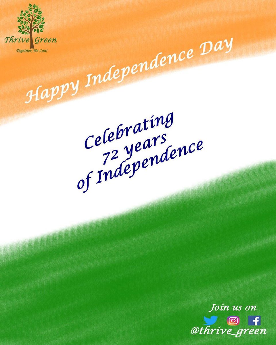 Thrive_Green's tweet photo. India's future is in the hands of this generation. Let's strive to create a Nation that values and respects Nature and all it's inhabitants in equal measure. #indiaindependenceday #swachbharat #thrivegreen #nature #india https://t.co/8HSJh1JrIK