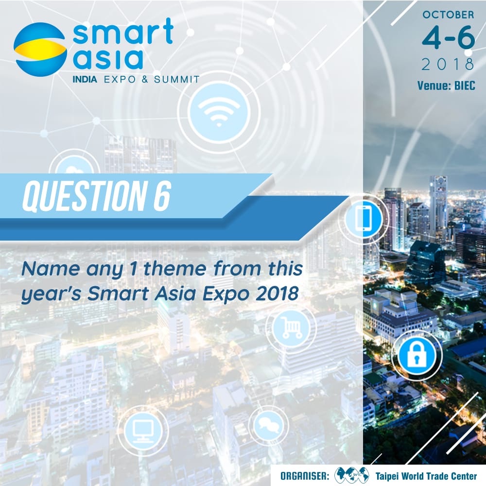 smartasiaexpo's tweet image. This one is a little difficult! But here's a hint, visit: bit.ly/2KTEVTu

#Smartizen