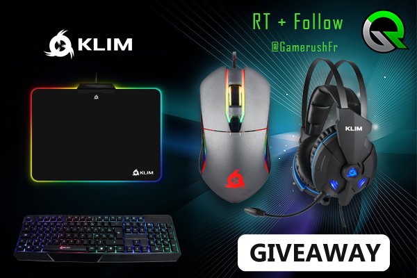 GamerushFr's tweet photo. LETS GO ! Giveaway BFA KLIM RT + FOLLOW @GamerushFr +@KLIMTechs
Le gagnant choisi son produit !! Tirage au sort fin de semaine prochaine Chance doublé pour les abonnés Twitch https://t.co/WLXSUmAEmG https://t.co/1SUBxFyB3r