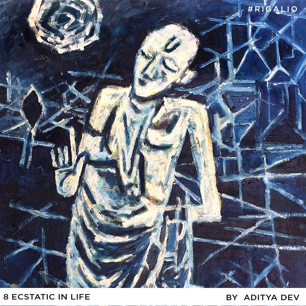 Deck-up your space with thought-provoking, #abstractart by artist Aditya Dev on #Rigalio | bit.ly/2LKDAzv