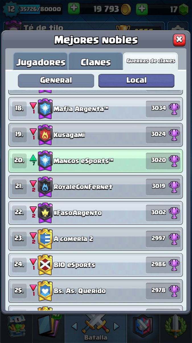 Logramos meternos en liga legendaria,felicitaciones a todo el clan por su esfuerzo. #MancosLegendarios .