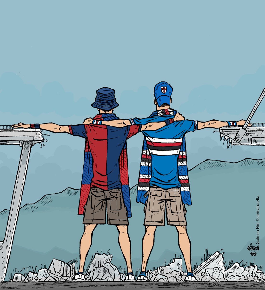 Check spelling or type a new query. Sampdoria Genoa Ultras : Footballitalia Op Twitter A Touching Image Created By Caricaturella Has Gone Viral Depicting Ultras From Seriea Giants Genoa And Sampdoria Embracing To Rebuild The Shattered Bridge Https T Co Uxodkbqdgf Genova Https T Co Ftslt2dhc2