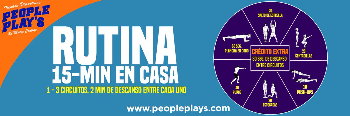No más excusas, sigue marcando la diferencia, te compartimos esta rutina de ejercicios que puedes hacer desde casa #peopleplays #semuevecontigo