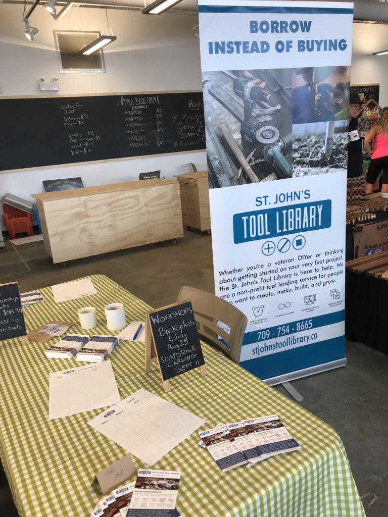 All set up at the @sjfm Stop by and say hi!