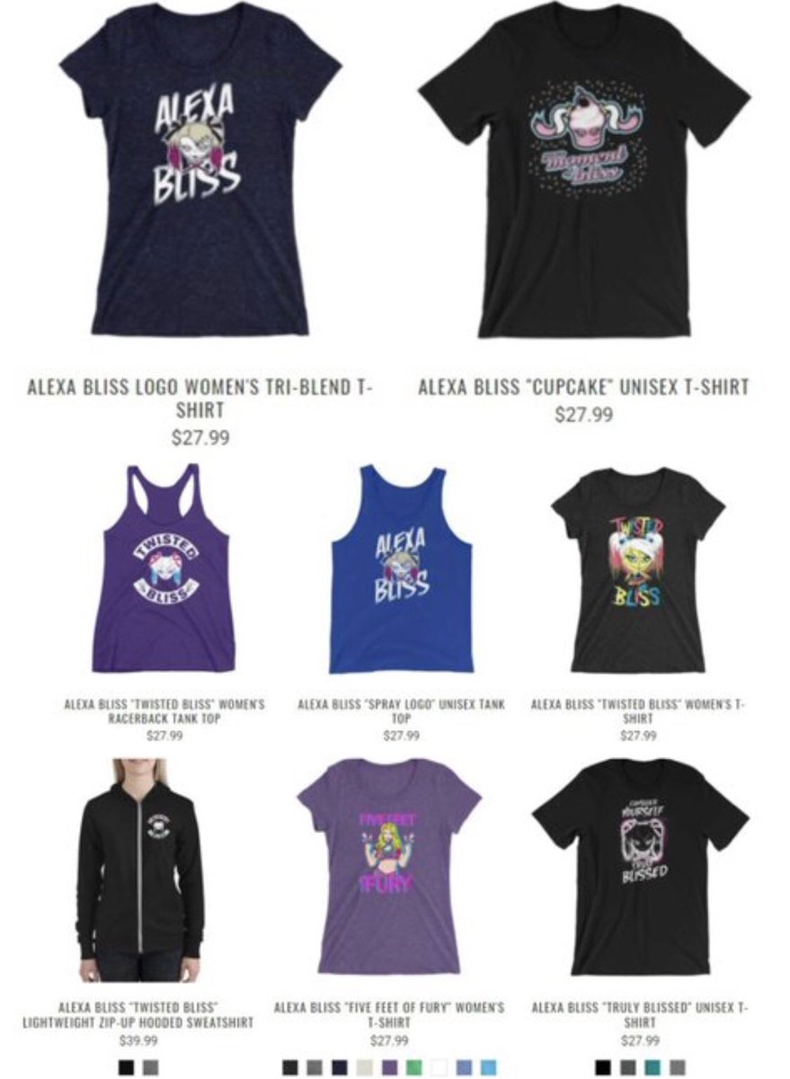 AlexaBliss_WWE's tweet photo. Check out new custom tees ! https://t.co/YIbXjaJ6Ui https://t.co/zOLnw2TSAb