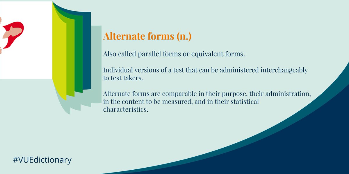 PearsonVUE's tweet image. #VUEdictionary #alternateforms #computerbasedtesting #assessment #edtech #professionaltesting