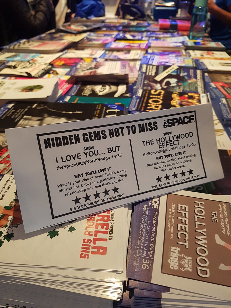 HollyEffect's tweet image. Thanks for the mention @theSpaceUK!!  You've still got 15 mins to see us at the Space on North Bridge (venue 36) 🎥🎥 #edfringe #IntoTheUnknown