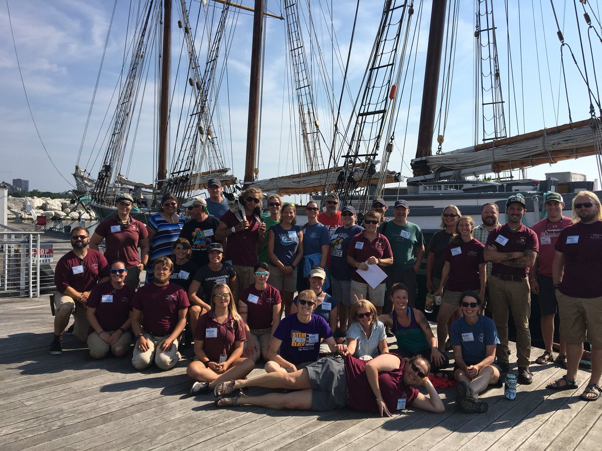 WiscWaterLib's tweet photo. #Sullivan18 is now one for the history book. Missing these incredibly inspiring and dedicated crew mates. #GreatLakesLiteracyInAction #LakeMichigan https://t.co/ZkCRbpaII1
