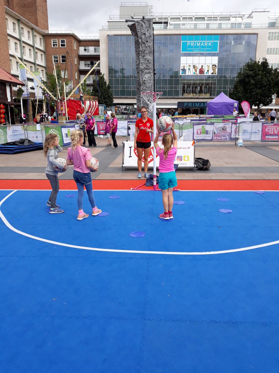 NetballinStaffs's tweet photo. I'm in Coventry today at #covsportsweek with the @EnglandNetball #netballanywhere court! Come down and see us, were by the lady godiva statue
@warwickshireNDO
@WestMidsNetball @B2NBlackCountry https://t.co/jmsHwY100b