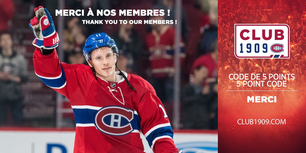 Le code Club 1909 du jour. / Today's Club 1909 code.  MERCI https://t.co/tTJdzlAIcA