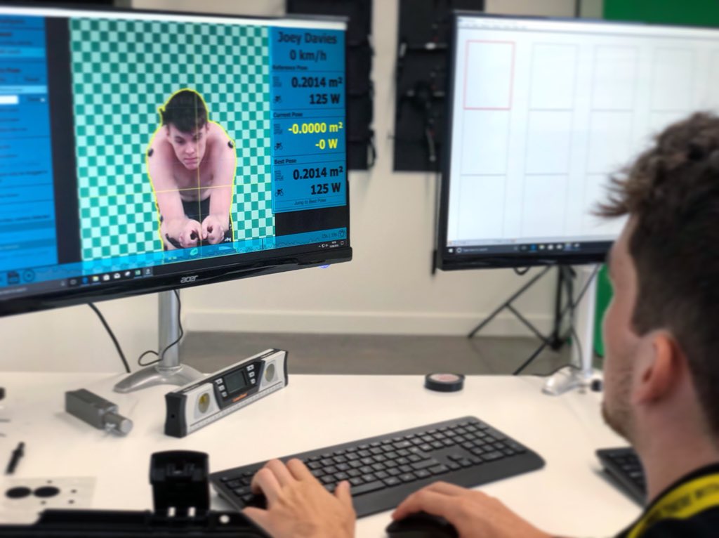 We use <a href="/bioracermotion/">Bioracer Motion</a> in relevant bike fits to evaluate the improvements we see to frontal area.

We can make significant gains outside the wind tunnel, or use the kit to monitor changes to frontal area when optimising saddle height.

#bikefit #cycling #aero