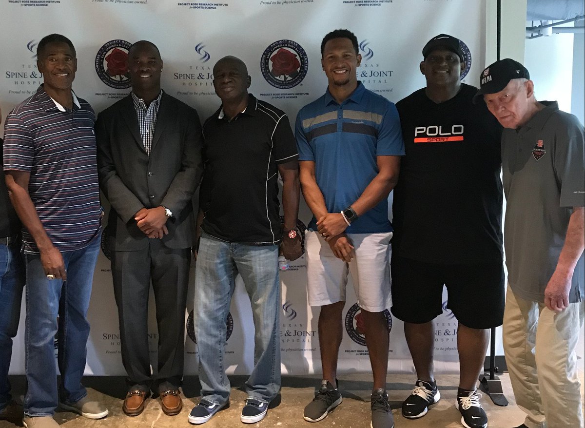 ProjectRose1's tweet image. Project Rose Research Institute for Sports Science, would like to thank some of the former players for attending the monthly private former NFL health fair event.  From left to right, Hall of famer Mike Haynes, Gary Baxter, Roy Green, Eli Davis, Derek Kennard and Jon Gilliam.