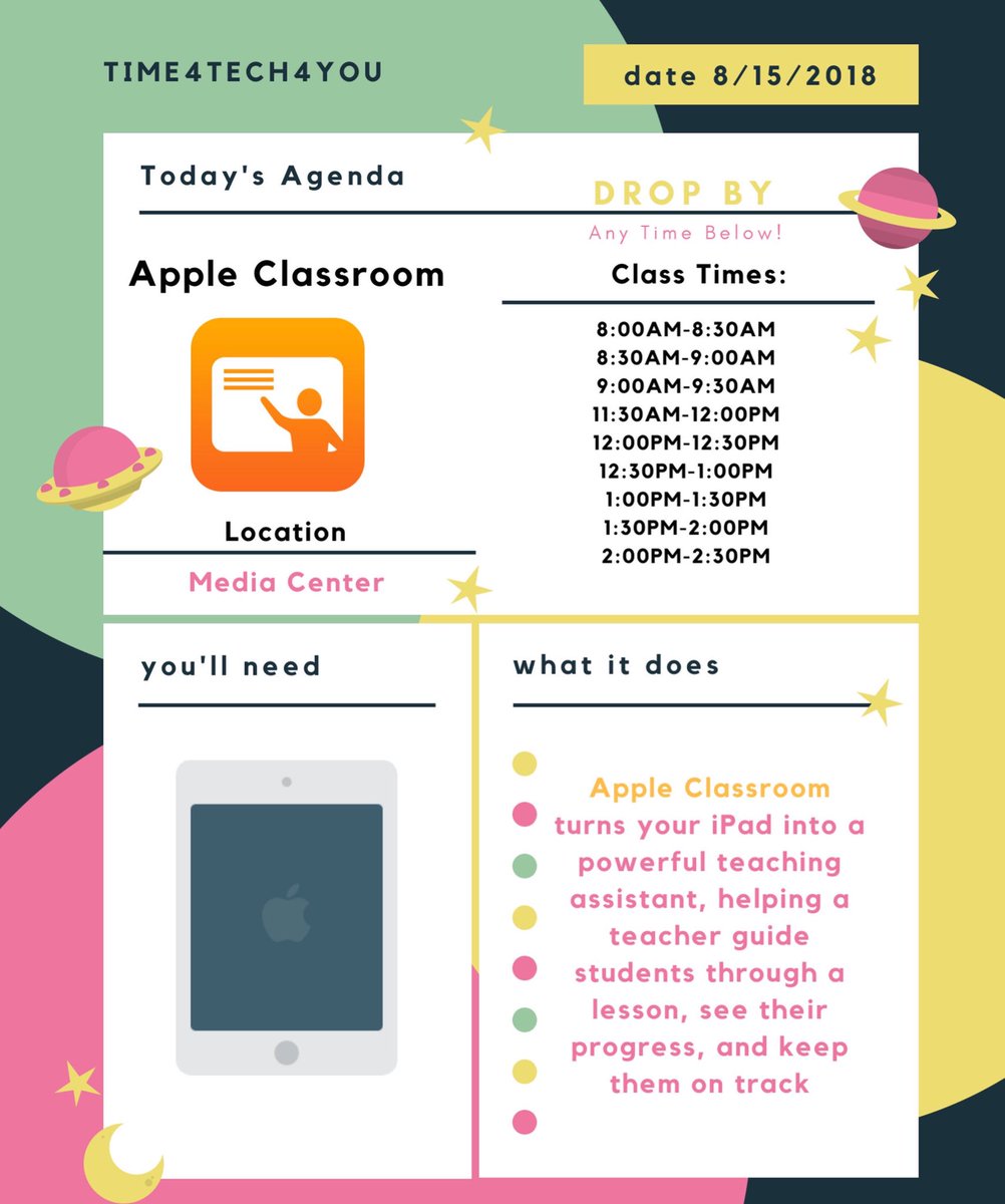 danvkoch's tweet photo. Were ready to kick off our school year with on-demand PD about @Apple’s Classroom app! Excited to get started at Citrus Springs Middle this morning! #csmsriseup #ccsbinnovates #falconsallin https://t.co/yHpQ8Ar0cP