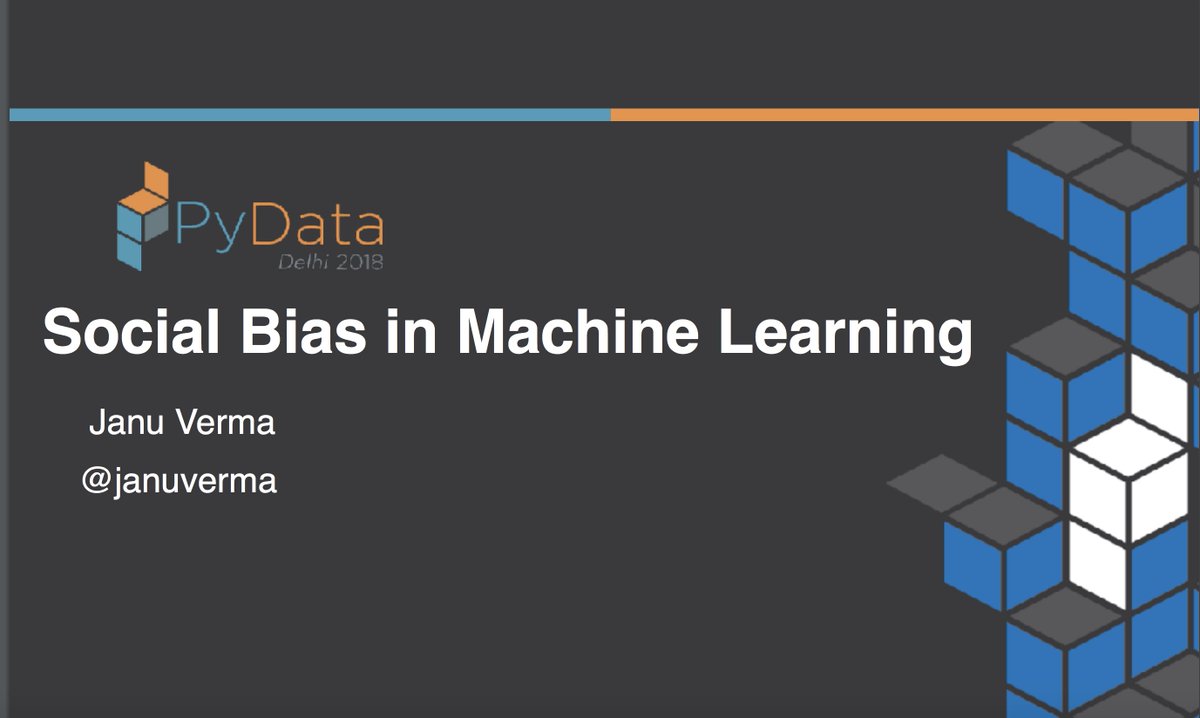 januverma's tweet image. Slides for my talk &apos;Social Bias in Machine Learning&apos; at @PyDataDelhi 2018 conference - jverma.github.io/static/pdfs/py…
#PyDataDelhi18 #pydata #MachineLearning 
@PyData