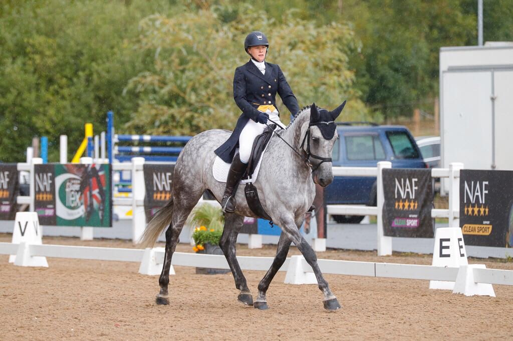 JemmaCopasEqDT's tweet photo. Silvesters Gogo Margaux, owned &amp; bred by me, ridden by the talented @SpannahGg, supported by @munkyen on her way to a super CCI 1* @HartpuryHT #proud #teamgrey https://t.co/bSCLG6Fwzg