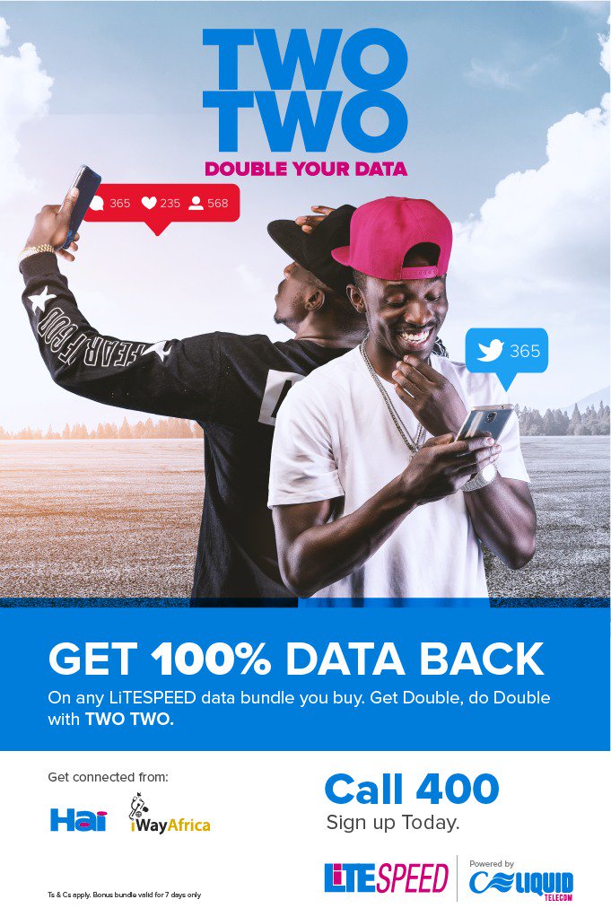 Jaybanda69's tweet photo. Check out the Best 4G LTE promotion in Zambia !
#TwoTwo : Get 100% data bonus ( valid for 7 days ) on all bundles over 1GB.
#Bosele : Free #Netflix #YouTube #Instagram for bundles over 35GB!
Add the 2 promotions and you have a fantastic Deal !
#CECLiquid #HaiZambia #Internet https://t.co/yK94jwTQjd