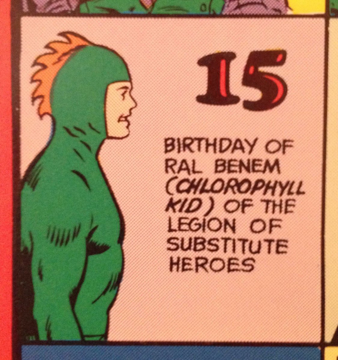 #HappyBirthday #ChlorophyllKid #RalBenam of #Mardru fell in #HydroponicSerum vat&gained #abilityToAffectPlantGrowth rejected #LegionOfSuperHeroes60 applicant who joined #LegionOfSubstituteHeroes • #keptVariousSeedsInHisBeltPouch as his arsenal #Overweight1985AprilFool via Giffen