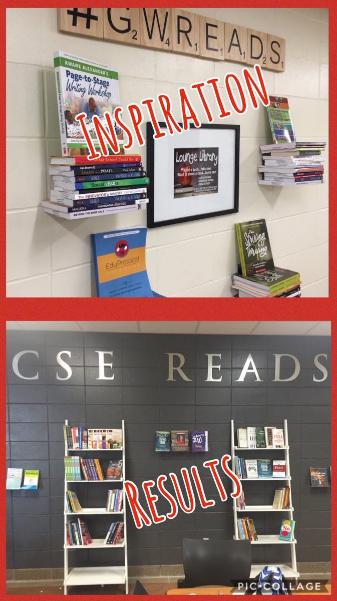 skansone's tweet photo. Thanks @gustafsonbrad for the inspiration on our #LoungeLibrary! Looking forward to some learning with a great staff @CSEROCORI #GWGREATS #CSESTRONG https://t.co/Nki59ZV3rA
