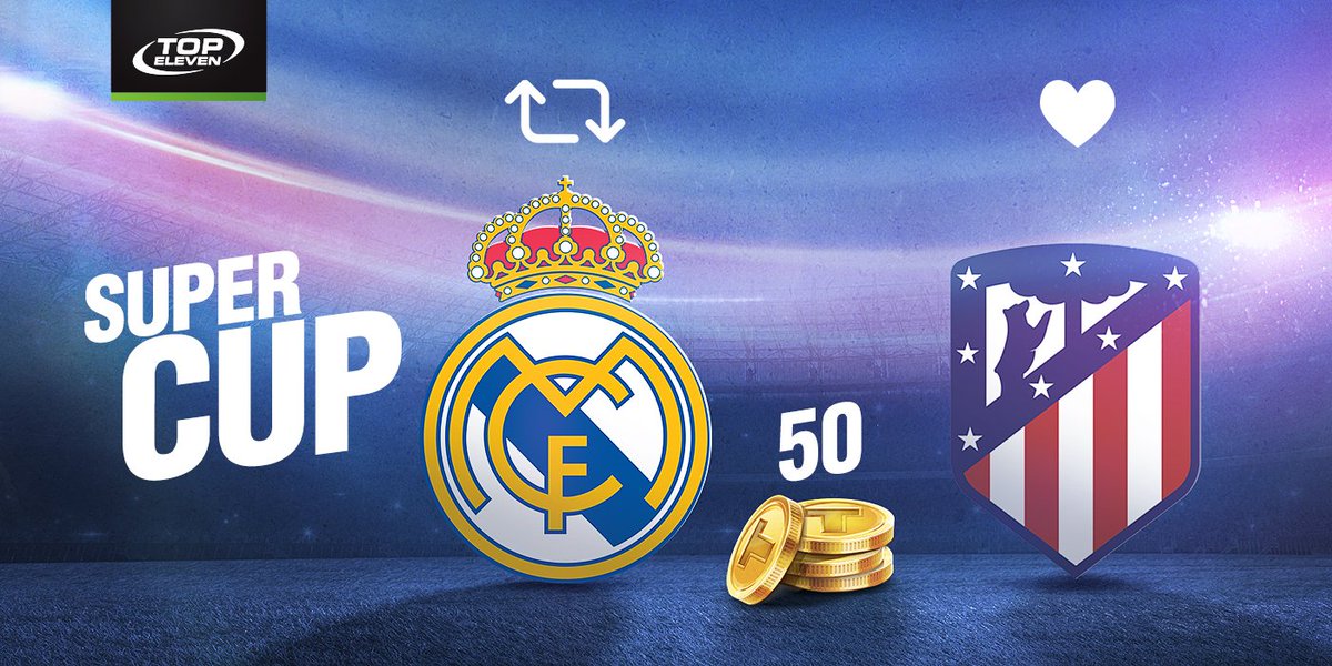 Competition time Managers! 

It's a #MadridDerby in the #SuperCup tonight! 🙌 Who do you think will lift the trophy? 11 lucky winners of 50 tokens will be announced tomorrow!

🔁 - <a href="/realmadrid/">Real Madrid C.F.</a>
❤️ - <a href="/Atleti/">Atlético de Madrid</a>