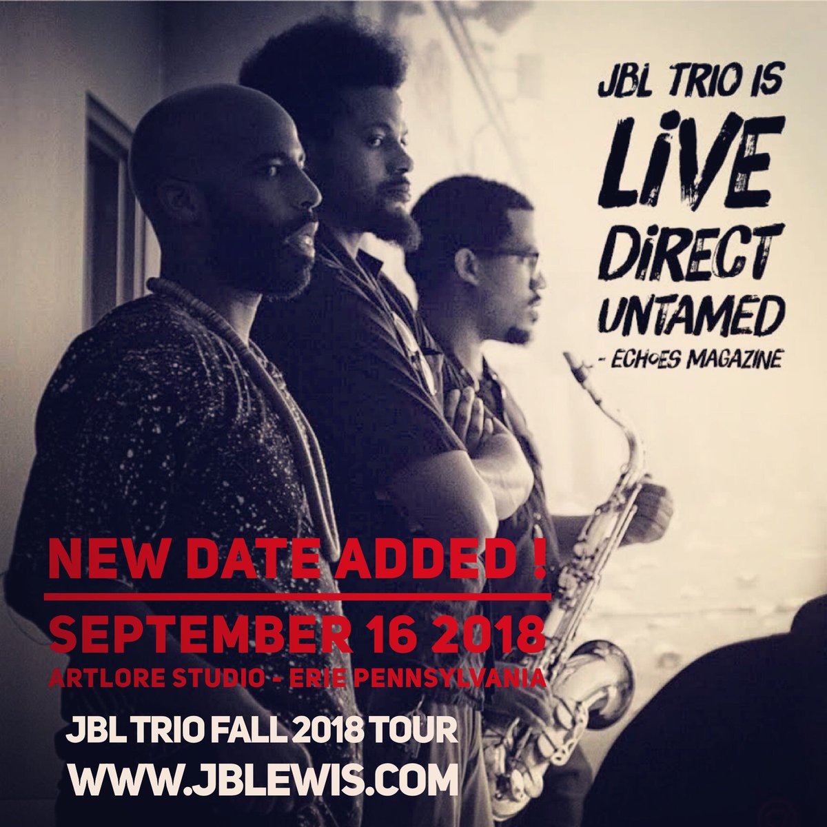 JBLEWIS1983's tweet image. James Brandon Lewis Trio
jblewis.com 
#performancealert #nowplaying