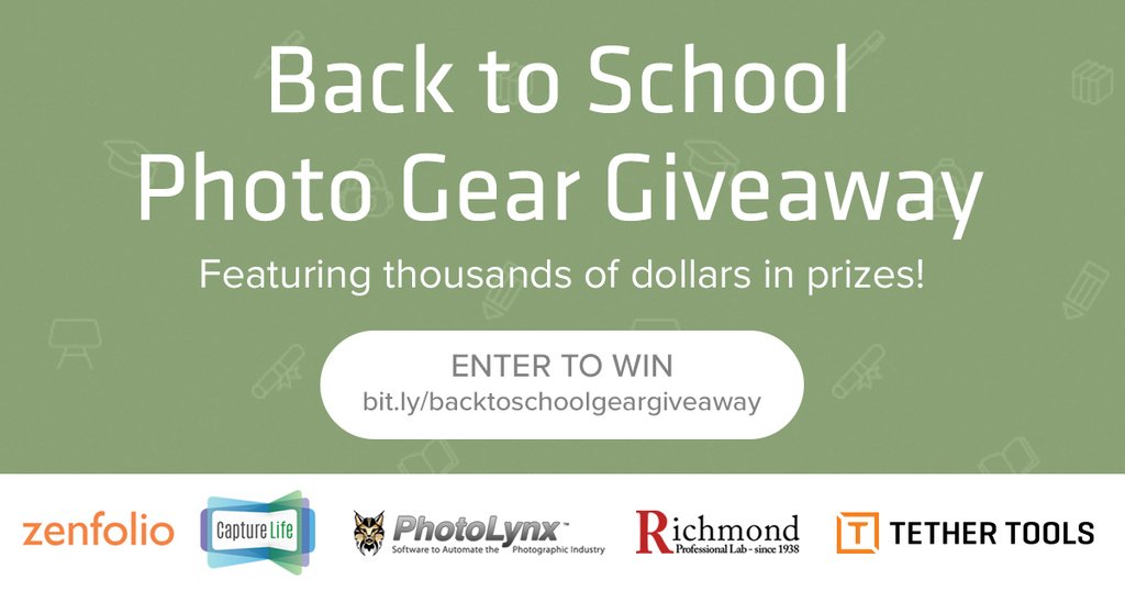 TetherTools's tweet photo. Get excited! Enter now for a chance to win a HUGE prize pack from @TetherTools @Zenfolio @CaptureLifeNow @PhotoLynx and @RichmondProLab 

https://t.co/3yEhJotT7u

#photography #giveaway #contest #betterwhenyoutether https://t.co/5aKIoHAQ8x
