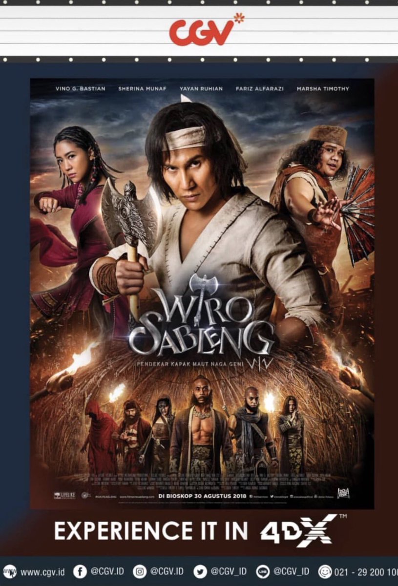 VinoGB_Friends's tweet photo. Siap lebih SABLENG di 4DX!

#WiroSableng #WiroSableng4DX #4DXAtCGV #SeruBarengCGV #InfoFilm https://t.co/O9eWhykcaO