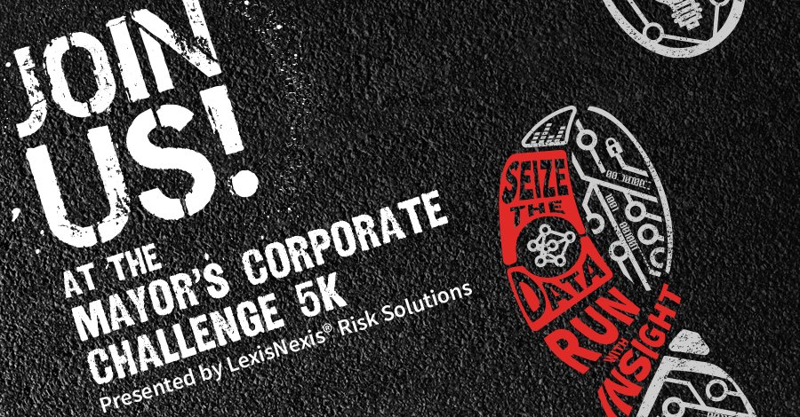 LexisNexisRisk's tweet photo. Alpharetta organizations and companies: Let’s show we care about our community! Join us at the Mayor’s 5k Challenge. Register your team today at https://t.co/nyRAzNtNfQ! #LNRiskCares #LNRSRunwithInsight #MayorsCorporateChallenge @ADP @@RyderSystemInc @ATT @Travelers @HP @verizon https://t.co/bwYj4QEyWp