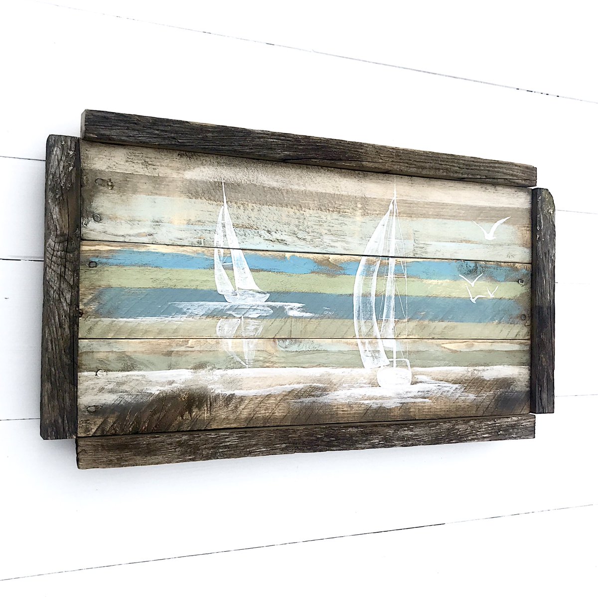 Rustic Nautical Decor ⛵️.        etsy.com/listing/593860… #EtsyGift #etsystore #etsy #EtsyShop #blue #rusticfarmhouse #RusticHomeDecor #nautical #sailboat #giftideas #gifts #Handmade #HandPainted #Home #interior #wallart #SmallBiz #shopping