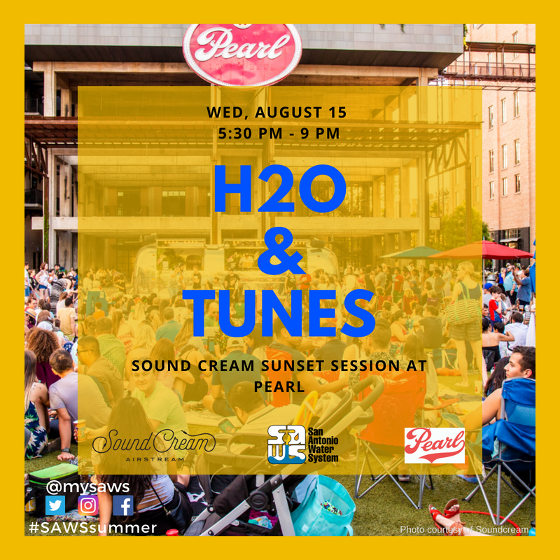 MySAWS's tweet photo. 🥳SAWS is joining forces w/ #SoundCream Airstream TONIGHT (Wed. 8/15 from 5:30-9 p.m.) @HistoricPearl: Sound Cream DJs will spin the tunes; we'll provide cold #water and water 💧bottles during the outdoor music🎶🎶 jam! #SAWSsummer 💯 https://t.co/1GRySiHIaC