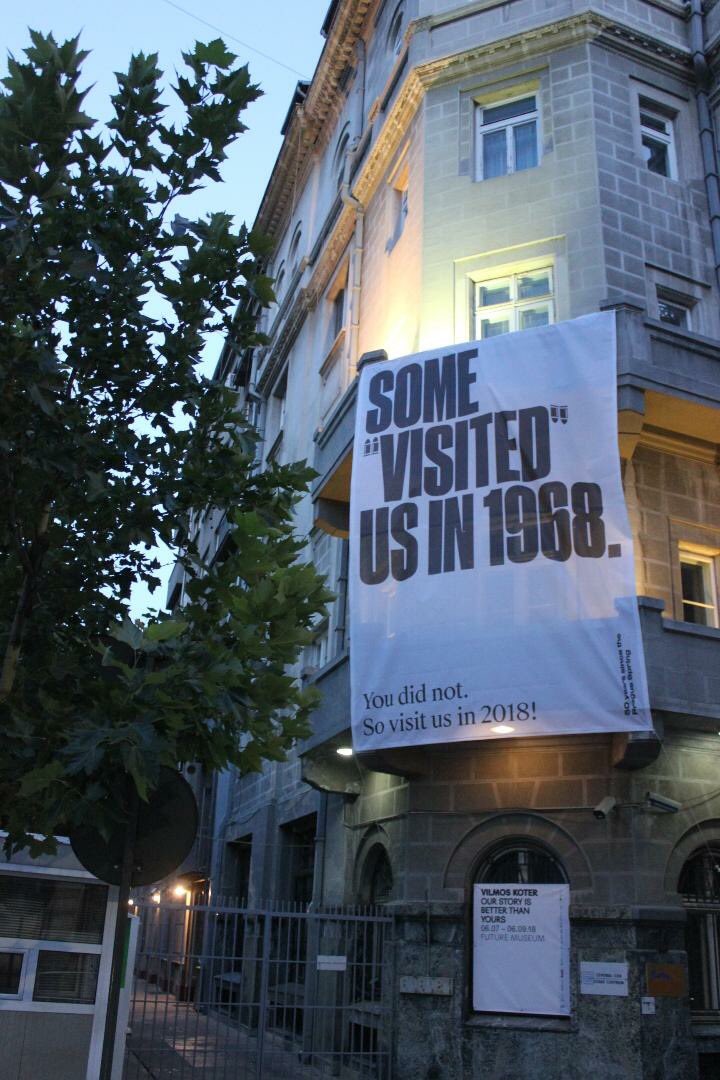 andrasonea's tweet photo. Some “visited” us in 1968. You did not! So, visit us in 2018. Written on @CentrulCeh #Czech Cultural Centre in #Bucharest Photo via @RFERL https://t.co/XlUWDz8duH