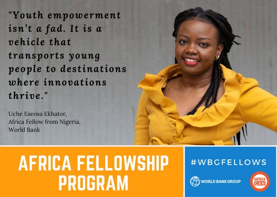 WBG Gender (@wbg_gender) on Twitter photo RT <a href="/worldbankafrica/">World Bank Africa</a>: The <a href="/WorldBank/">World Bank</a> honors young people’s contributions to development every day! Uche Ekhator joins us to work on issues related to #gender, health and conflict-affected countries. Find out more about her and other #wbgfellows: wrld.bg/pbmY30lnfOT #YouthDay RT <a href="/worldbankafrica/">World Bank Africa</a>: The <a href="/WorldBank/">World Bank</a> honors young people’s contributions to development every day! Uche Ekhator joins us to work on issues related to #gender, health and conflict-affected countries. Find out more about her and other #wbgfellows: wrld.bg/pbmY30lnfOT #YouthDay