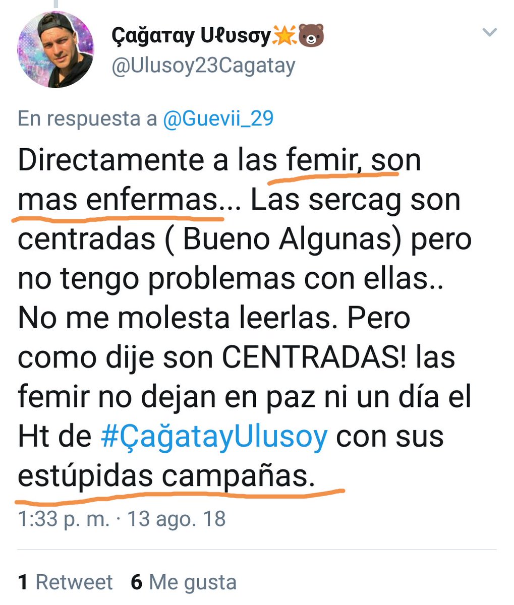 AngelMa14675875's tweet photo. El clan #ulusoy qodian a las #femir y reportar las cuentas de las #hazcag sin importarle que al final son fans de #ÇağatayUlusoy
Asi como ellas reportan vamos  a reportar sus cuentas a estan que son una verguenza de llamarse fans del potro solo viven mas pendiente de las #femir https://t.co/kN4Bp5UOCT