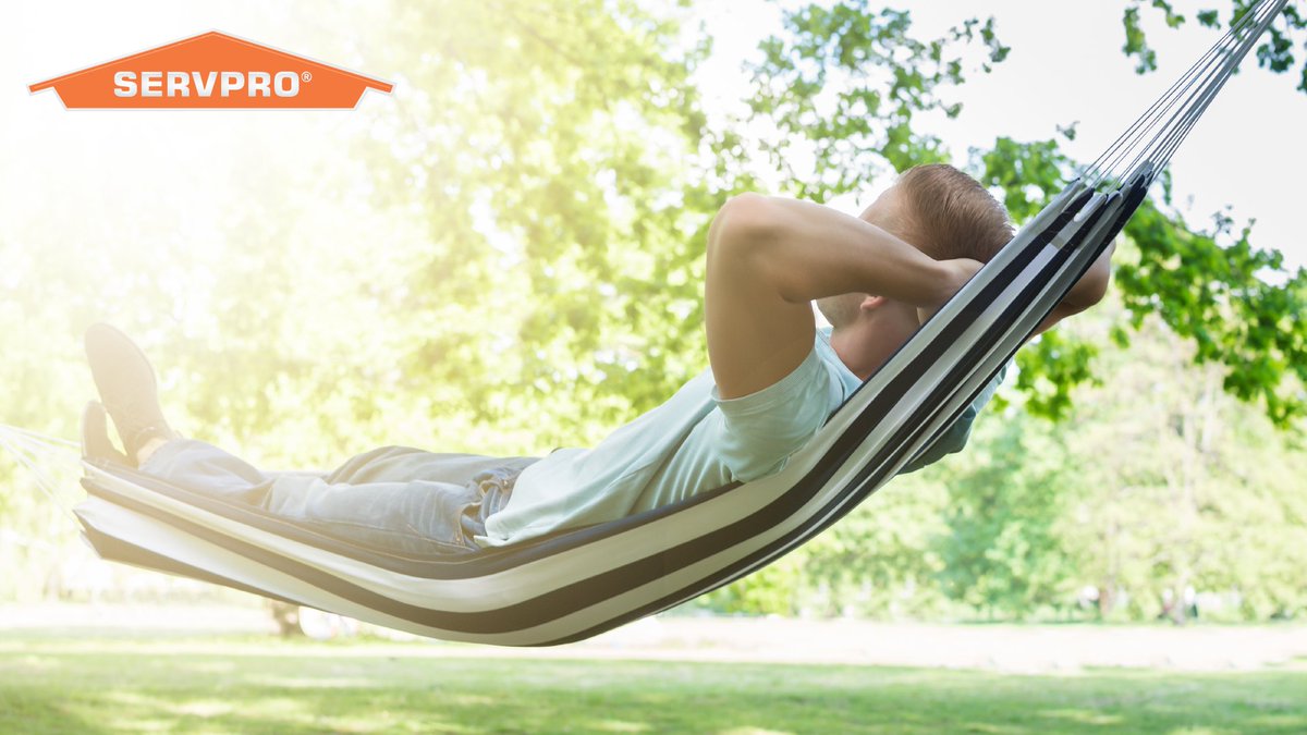 ServproArcadia's tweet photo. Ahh, the peace of mind that comes with knowing that SERVPRO is #HereToHelp. Rest easy knowing that our team is available 24/7. #NationalRelaxationDay https://t.co/6Xe4ZQ2npM