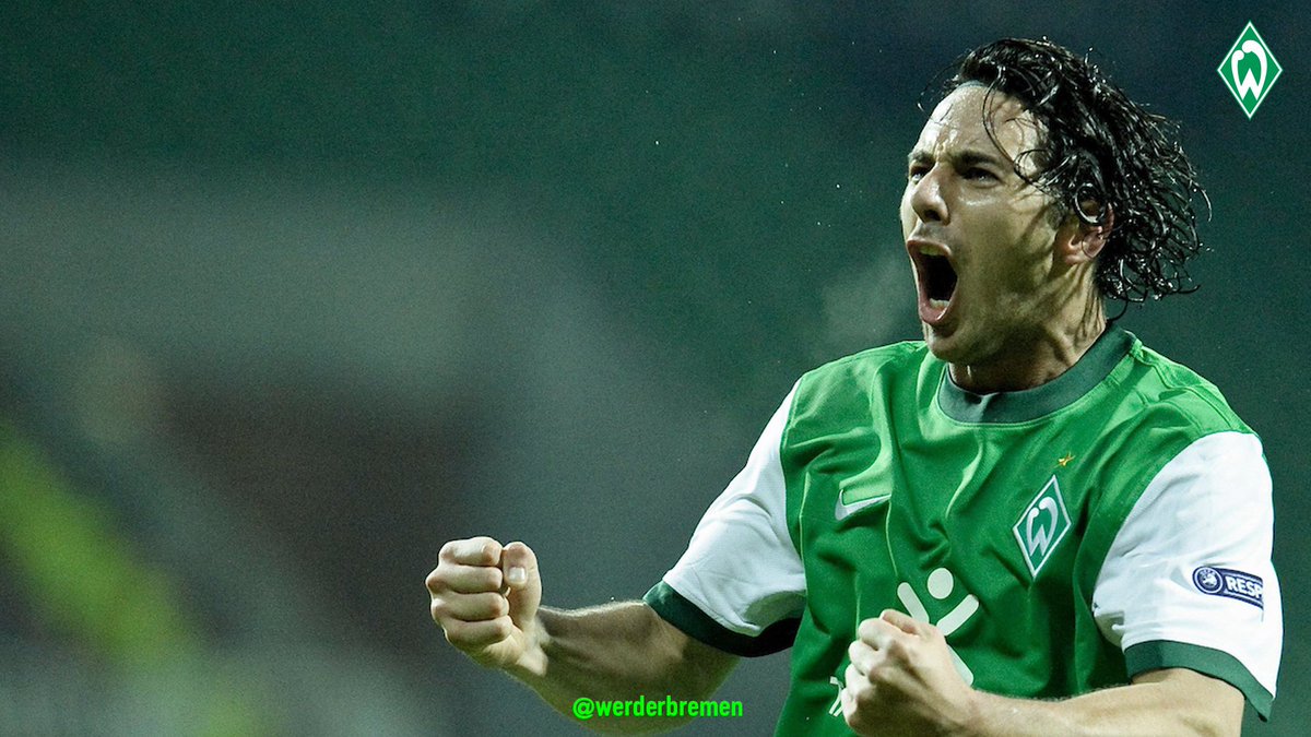 werderbremenES's tweet photo. 9 serán las temporadas en las que el mito @pizarrinha habrá vestido la camiseta del #Werder, club en el que ha logrado la cifra de 104 goles en la competición doméstica. 💚💚💚💚💚💚💚💚💚 

Y 9 son los dias que nos quedan para estrenarnos en la #Bundesliga. 🔜 🏁 https://t.co/MPN5rnrNeN