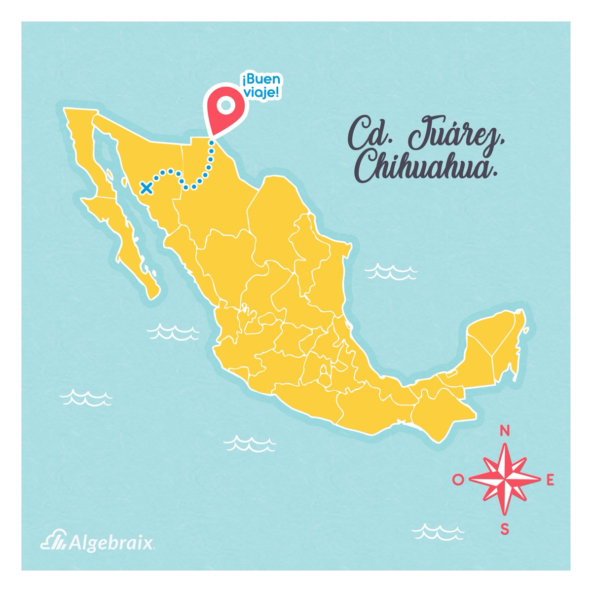 Algebraix's tweet photo. ¡Estamos haciendo la #FamiliaAlgebraix más grande! 😄✨
¡Nos vamos a Cd. Juárez, Chihuahua!🌵🌯
#Algebraix #TuColegioEnLaNube💻☁️
#FelizMiércoles https://t.co/8sIpknIvu8