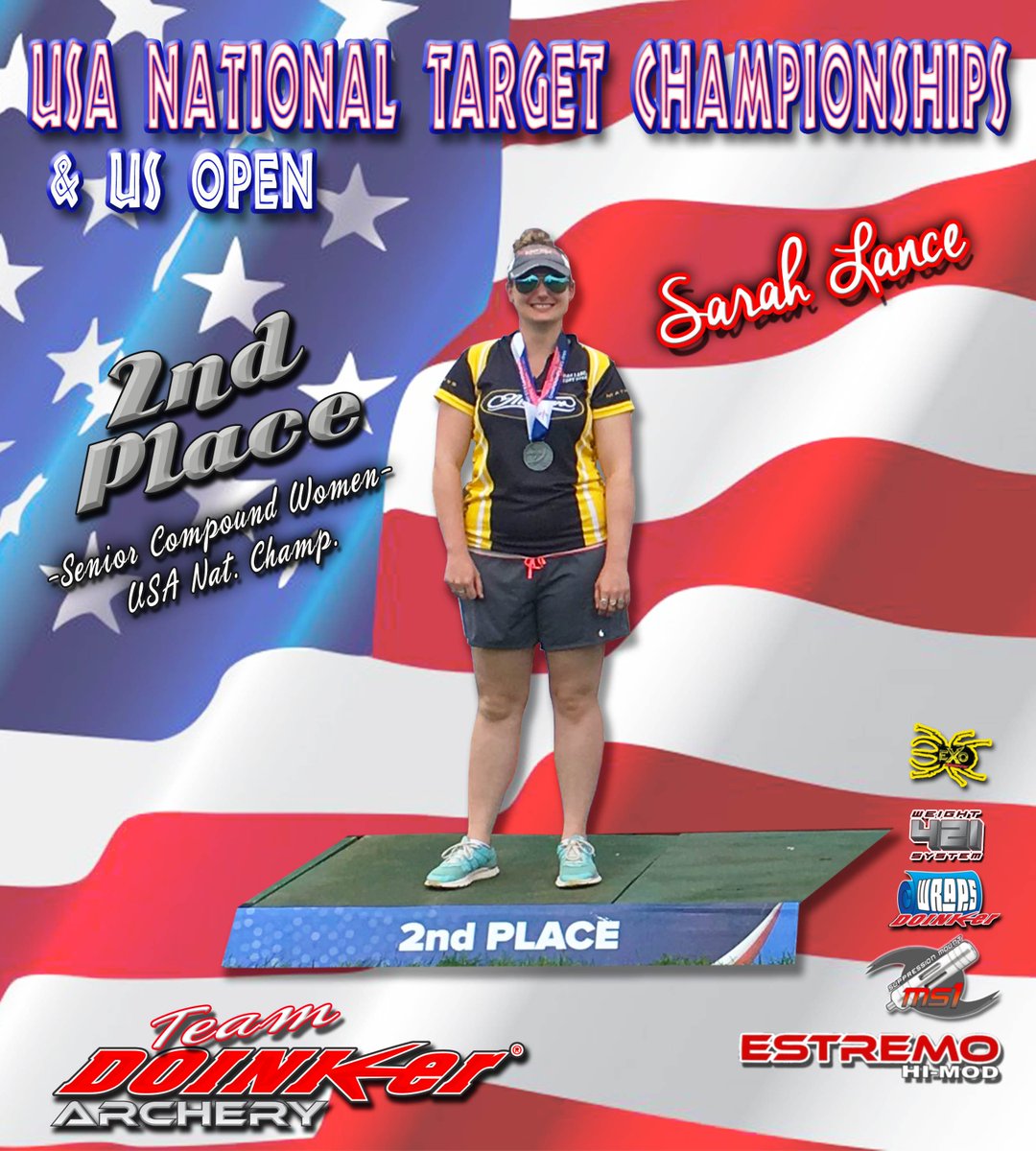 DoinkerStabs's tweet image. Congratulations to Team Doinker&apos;s Sarah Lance on her 2nd Place Win! #TeamDoinker #EstremoHiMod #Doinker #Archery