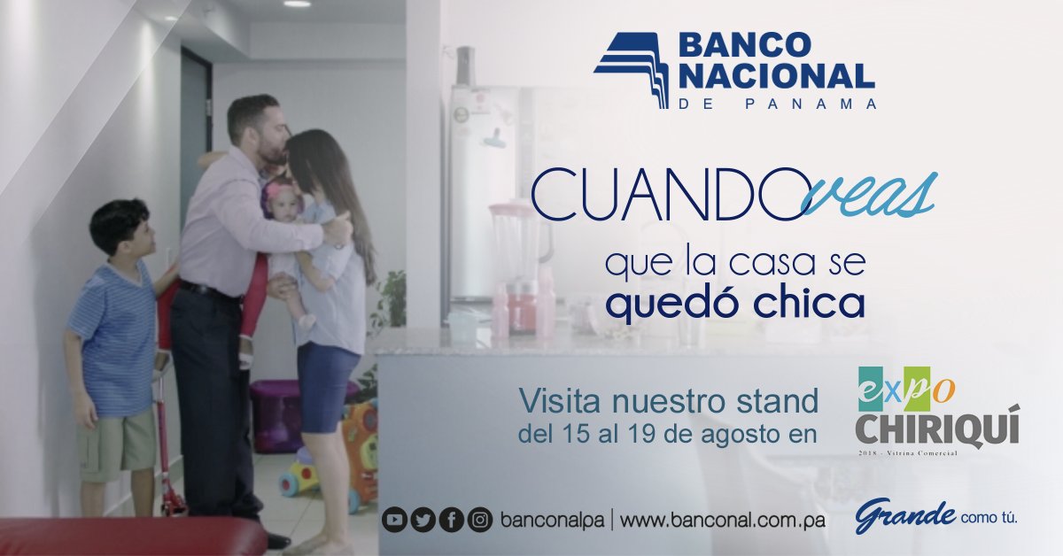 banconalpa's tweet photo. Fiel a su compromiso de ser parte del engranaje de la economía panameña Banco Nacional, a través de los oficiales de la Banca Comercial y de Consumo aprovechó para promover en Expo Chiriquí las ofertas que tiene la entidad para cada sector productivo. https://t.co/lxeV8AN8c1