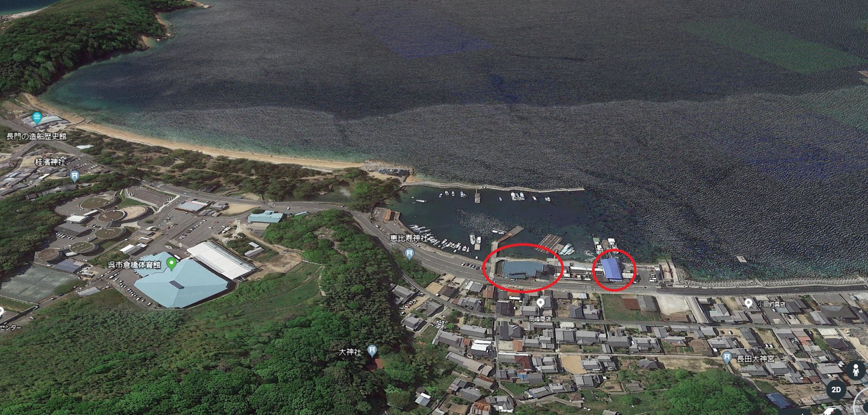 リジス というかそもそも俯瞰カットをよく見ると 倉橋島の海沿いのシーサイド桂ヶ浜荘の位置に温水プールと宿泊施設が並んで立ってる設定になってないか T Co Hcmh1a1tmz Twitter