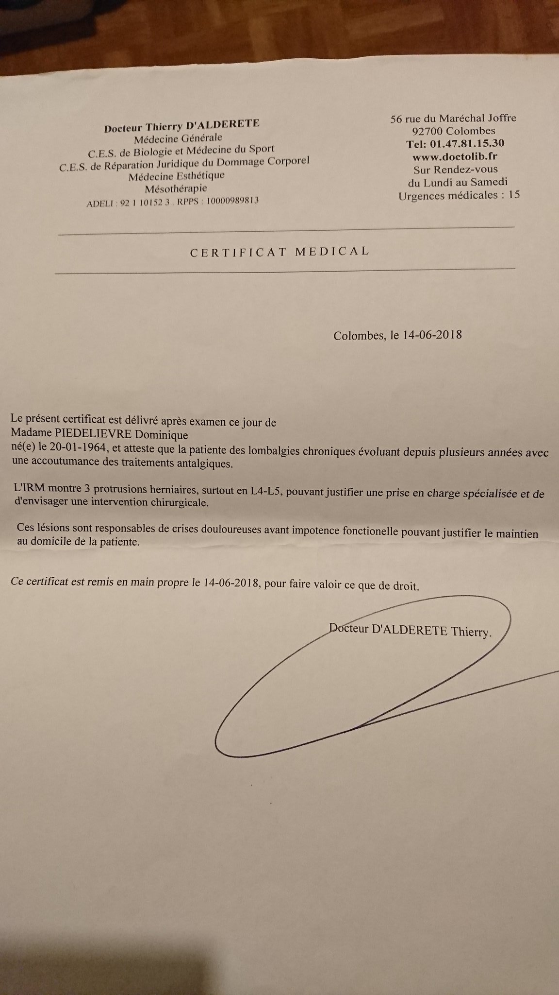 Certificat Médical En Ligne Doctolib Piedelievre (@Piedelievre2) / Twitter