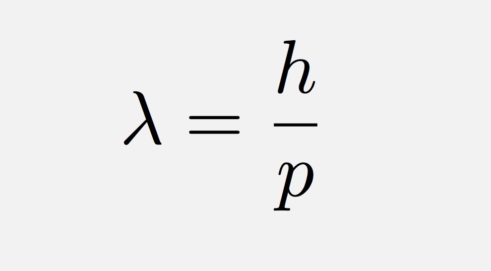 De broglie formula