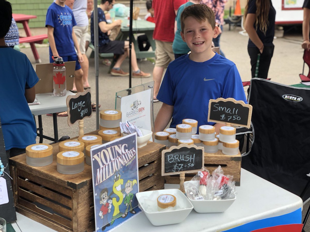 @YmpDuffy #YoungMillionaires today at the Charlottetown Framers Market. #BarberBen