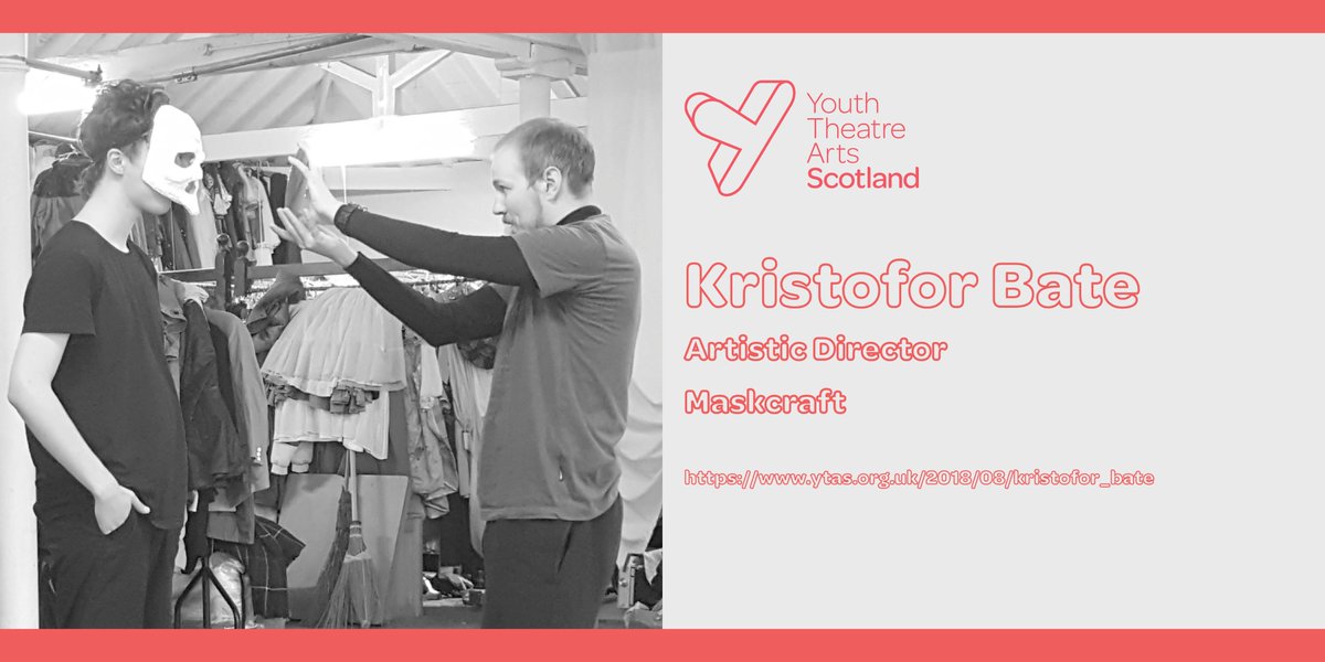 YTArtsScot's tweet photo. Maskcraft's Artistic Director Kristofor Bate attended our Creative Incubator at #ytasconvention in March so we caught up with him to find out what happened next https://t.co/xGszT3RP86 (spoiler - LOTS has happened) https://t.co/KMXtIF8UI6