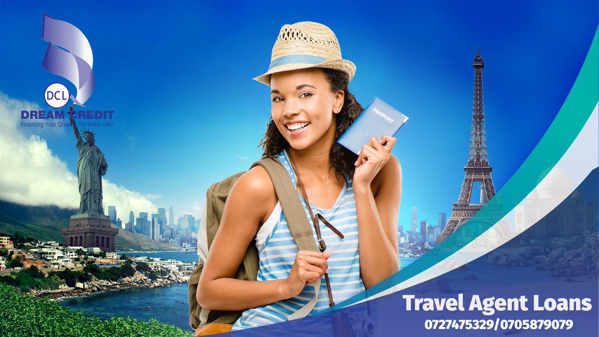 CreditDream's tweet photo. If you are in the Tours and Travel agency business, we got good news for you! At #DreamcreditLimited you now get Travel Agent Loans, and its very #Easy🙂
 Just talk to us on: 0727475329/ 0705 879079. https://t.co/DEZNmrfaQ9