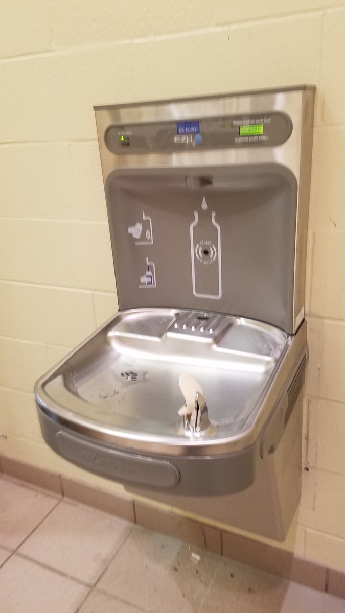 New filtered, water bottle filling station water fountains at BBHHS!  Big shout out to Patrick Potoczak, class of 2018, for the idea and fundraising along with the outstanding installation by our custodial and maintenance staff. #BeetheDifference