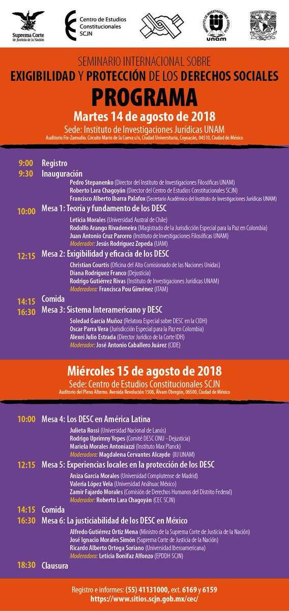 rolarch's tweet photo. Gracias a quienes nos acompañaron ayer en la primera jornada del Seminario Internacional s/Exigibilidad y Protección de los Derechos Sociales. Les invitamos a seguir en el Micrositio del #CECSCJN la transmisión de las tres mesas que se celebrarán hoy https://t.co/e2N8K7HnGU https://t.co/PQevBT1FwO