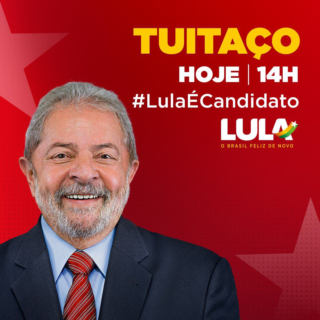 #LulaECandidato #lulalivre #LulaPresidente #LulaZord #LulaCandidatoSIM #expeditoveloso