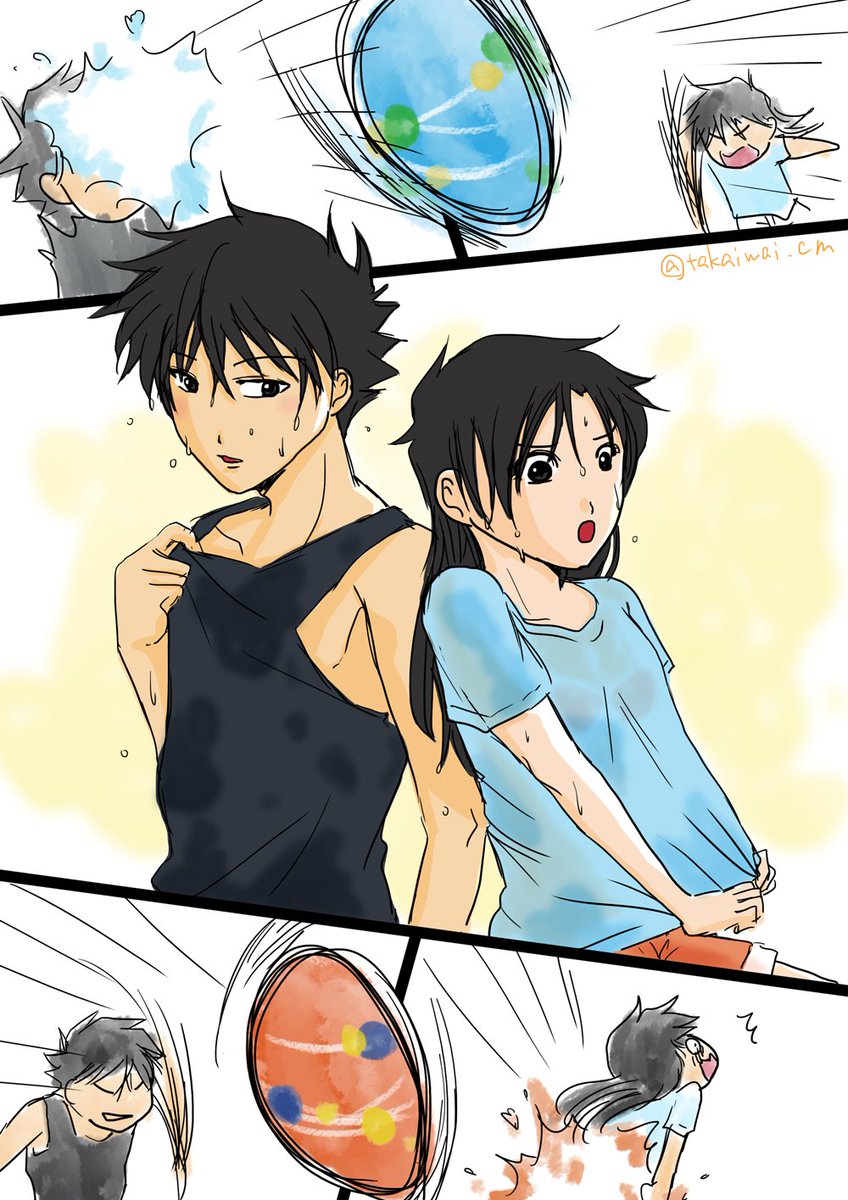 上武 かみたけ Auf Twitter コナンまじ快深夜の真剣制作60分一本勝負 お題 水風船 形式 イラスト キャラ 快斗 青子