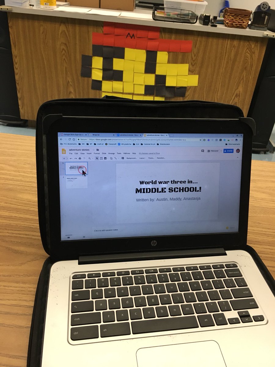 Mr_MathienPKY's tweet photo. @Google has some great tech curriculum for teachers wanting students to learn about their apps. My 7th graders are making “choose your own adventure stories” in slides and brainstorming in docs. https://t.co/CmqBVpYQLl