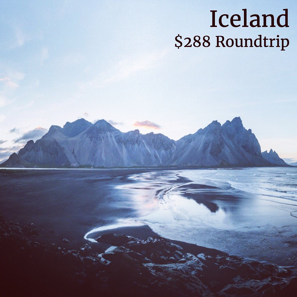 *** Iceland starting from $288 roundtrip! *** - Departing from 20+ US cities. We just found these fares. Book ASAP: exitfares.com/deal/8445407/s